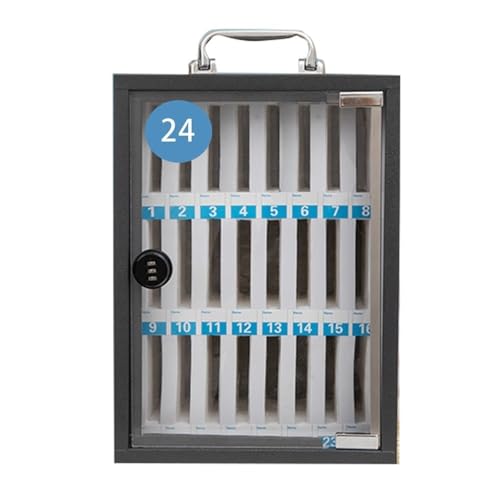 SDVantage Mobile Phone Cabinet Wall -Mounted Storage Cabinet Stainless Steel Mobile Phone Storage Box Telephone Storage Box,Black-48 Bit