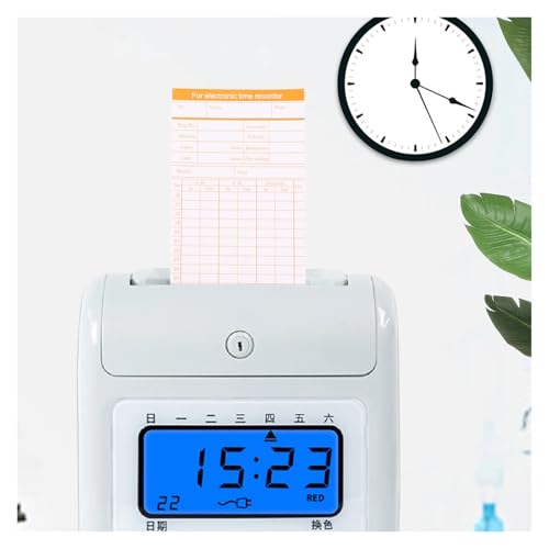 Attendance Card Time Clocking Cards for Company of Office Commuting Records Recorder Recording Monthly Clocks with Multi-Language