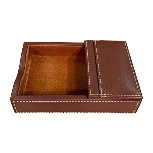 Dacasso Rustic Brown Leather, 4 6-Inch Memo Holder, 7.00 x 4.75 x 1.75 (A3209)