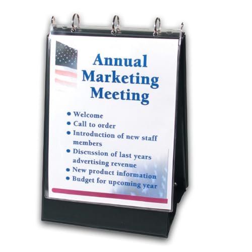 StoreSMART - Flip Chart Easel Presentation Binder - Portrait/Vertical - Black- 20-Pack - VH430-20 (Sheets not Included)