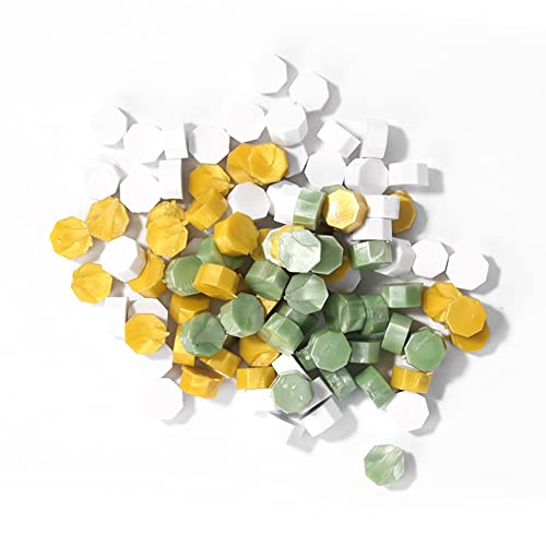 100pcs Retro Octagon Wax Seal Beans Stamp Beads for DIY Vintage Craft Wedding Envelope Wax Seal Ancient Sealing Wax Stamp Making