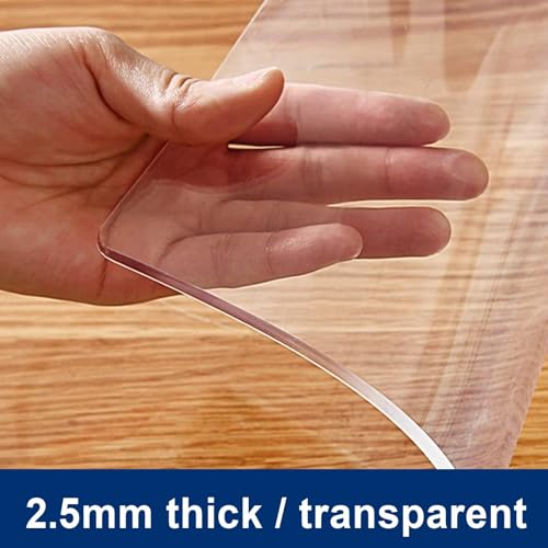 LJTGFHP Office Chair Mat for Hardwood Floor, 47x49 in Desk Computer Chair Mat for Hard Wood and Tile Floor, Large Hard Floor Protector Rolling Chair Mat, PVC Mat Desk Rug for Office Home ，2.5mm