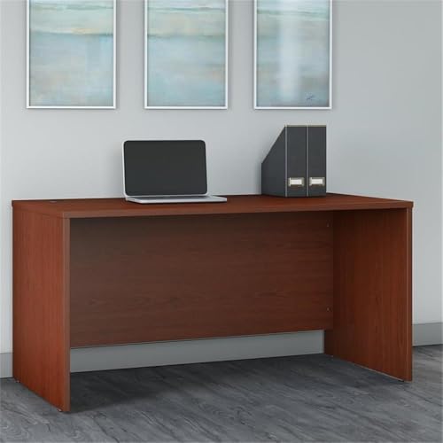 Scranton & Co Office Desk, 60W x 30D x 30H, Thermally Fused Laminate, Mahogany Finish, Wire Management Grommets, Sturdy Commercial Desk for Private or Open-Plan Home Office Workspace