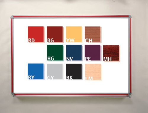 Ghent 48"x96" Aluminum Frame Ceramic Magnetic Whiteboard - Maple Trim