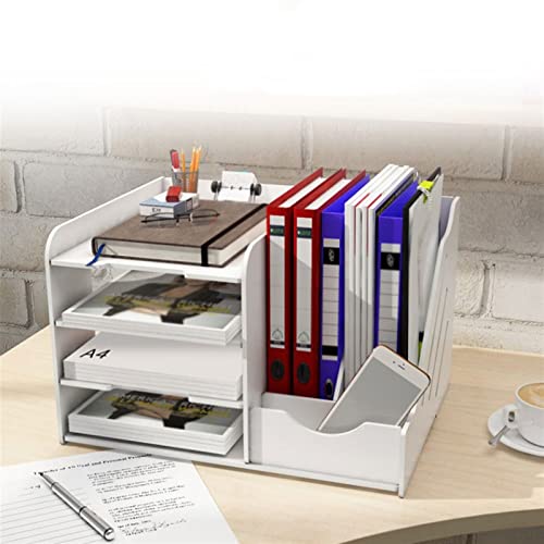 File Magazine Folder Holder Desk File Rack, Storage Rack, Book Stand Multi-Layer Large-Capacity Thickened Storage Rack, Suitable for Home, Office, Event Mail Room File Organizer