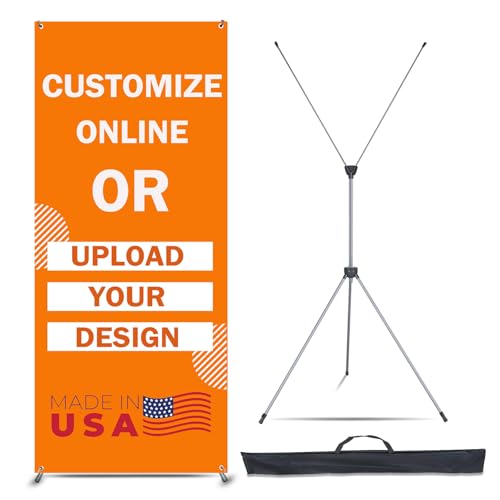 Custom banner 36"x72"，including Adjustable X Banner Stand and Banner Printing with Travel Bag，Portable Retractable Banner for Exhibitions 、Advertising、 Events