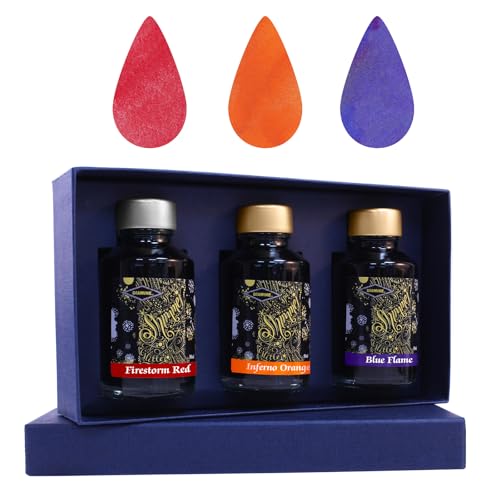 Diamine Christmas Colletion Ink Bottles 50ml with Sparkly Shimmer/Glitter Ink - Perfect Gift for Colleagues, Family & Friends Stationery Lovers! (Hot Collection)