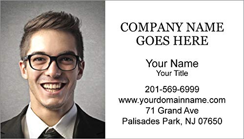 Custom Business Card with Picture or Logo, 2sides Printing, (250pcs to 2,500pcs), 16pt cover (350gsm-Thick paper), MADE IN U.S.A. (Matte Finishing, White)