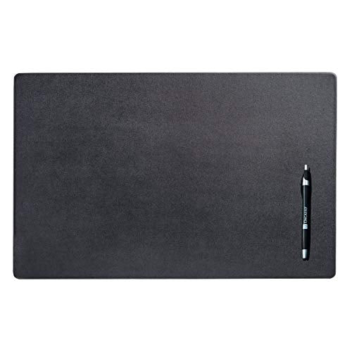 DACASSO Leather Conference Table Pad - Luxury Leather Desk Blotter for Writing - Executive Desk Surface Protector - (Classic Black, 22" x 14")