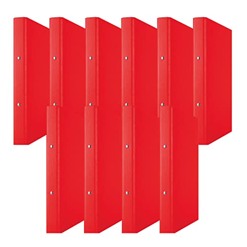 DONAU 3732001PL-04 Ring Binder Red 2-O-Ring Mechanism 20 mm DIN A4 Ring Binder Cardboard/Plastic Made of 1.9 mm Thick Cardboard with Eco PP 100µ Pack of 10