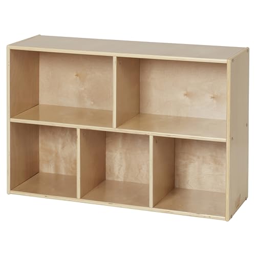Back2School Express Sleekline 5-Compartment Cabinet, Starter, Natural