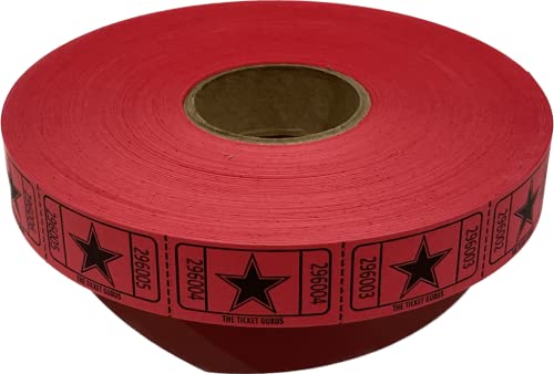 The Ticket Gurus-(8) Single Star Rolls- 2000 Tickets Per Roll-8 Different Colors Shipped.