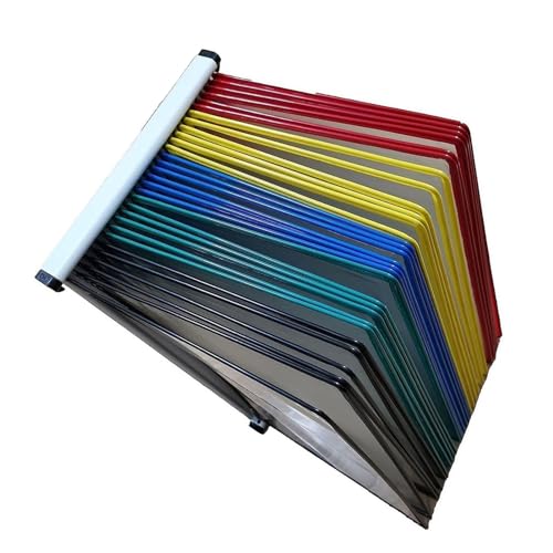 PAUANI Metal Wall Reference Organizer - Desktop Flip Display Folder, 30 Display Pockets, Desktop Reference System, Deluxe Catalog Display Rack, for Office/Home Display and Storage A4 Documents