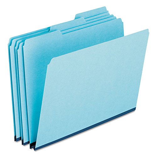 Pendaflex 9300T13 Tab Folders, 1/3 Cut, 9-1/2-Inch H, Legal-Size, 25/BX, Blue