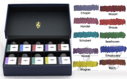 Diamine Refills Music 10 Bottles Ink Set - DM-6000