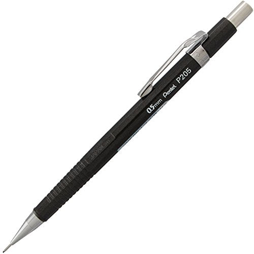 Pentel Sharp Mechanical Pencil, (0.5mm), Metallic Graphite Barrel, Box of 12 (P205MN)