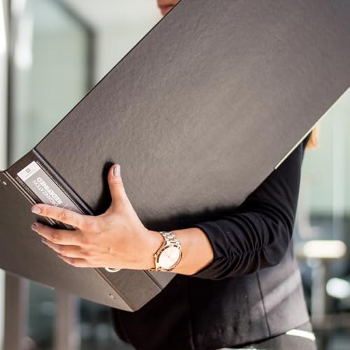 3-Ring Premium Ledger Binder for 11" x 17" Paper, 6pk - Black, by Bindertek