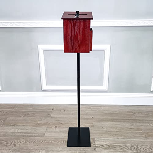 FixtureDisplays® MDF Donation Box Floor Stand Lobby Foyer Tithes & Offering Suggestion Collection Ballot Box 11065+1040S