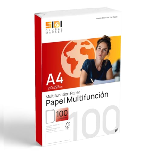 A4 Paper 100 g, Printer Paper for Laser and Inkjet Printers, White Paper for Printing, Writing or Drawing, DIN A4 210 x 297 mm, Paper Package for Office and Home - SIDI (100 g, 100 Sheets)