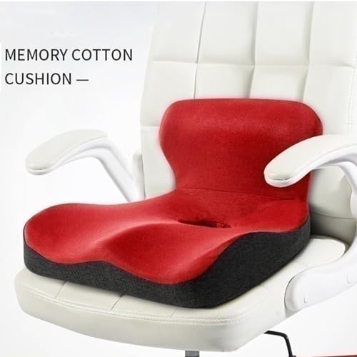 Memory Foam Sit Bone Relief Cushion, Lift HIPS Up Seat Back Cushion for Butt, Lower Back, Hamstrings, HIPS, Ischial Tuberosity for Home and Office Men and Women