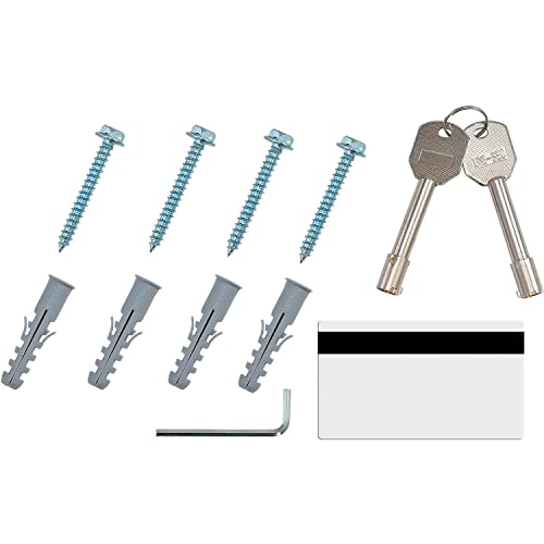 Global Industrial Hotel Safe Electronic Lock w/Card Slot, Keyed Differently, Off White, 15"Wx10"Dx7"H