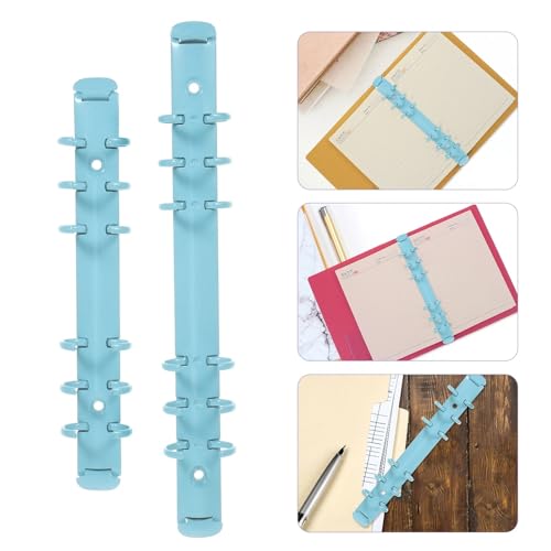 A6 Binder Rings 2-10Pcs Gold Heart Crown Metal Clips Stationery Supplies DIY Planner Folder Binder for Notebook(8pcs,22.50X2.00X2.20cm)
