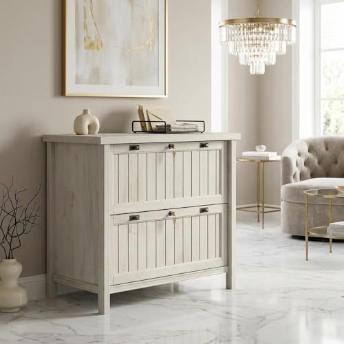 Bison office Chalked Chestnut Costa Commercial Office File Cabinet, Card & Media File Cabinets, Durable Construction, Modern Design, Ample Storage Space