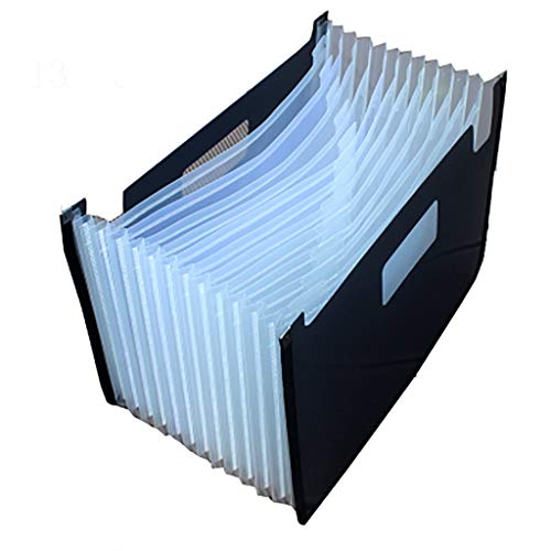 Expanding File Folder with Lid, Expandable Filing Organizer, 13/24/37/48/60/72 Pockets Accordion Wallet Folder Portfolio with Tags for A4 and Letter Size Paper, Documents Folder (Size : 13 Pocke)