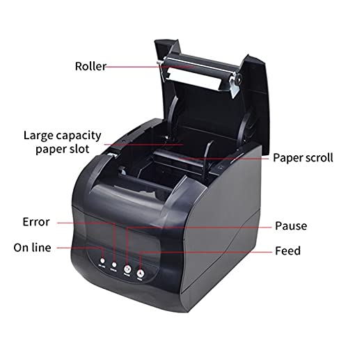 BGVGFBNJ Label Barcode Printer Thermal Receipt Label Printer Support Thermal Adhesive Sticker Paper 20-80mm(365 Ethernet Port)