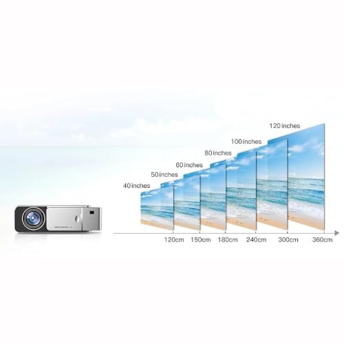 GVRMLDF Portable LED Projector Android Optional Video Beamer Support 4K 1080p Home Theater Cinema(E)