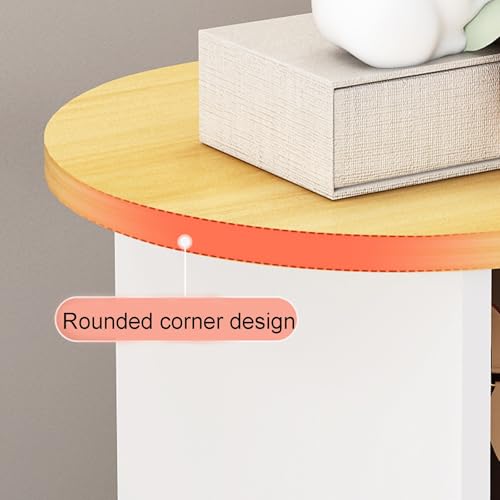 Multi-functional Reception Desk Reception Desk with Storage Drawers Rounded Corner Retail Counter Small Shop Counter Table Large Space for Shelves Suitable for Lobbies Salons Reception Rooms(White)