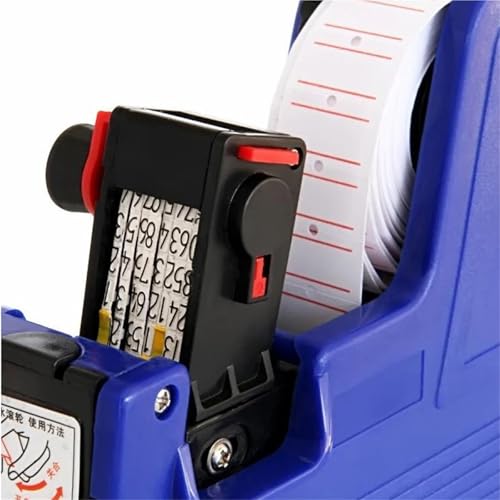 8 Digits Digital Tag Gun Handheld Label Gun+ 1 Lines Labels+ 1 Ink 5500 Marker Gun Labeller Sticker for Retail Store
