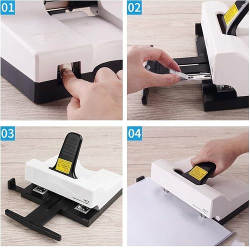 GJOPU Double Head Heavy Duty Stapler, Multi-Function Double Book Binding Machine with 50 Sheet Capacity, Feeding Depth 2-15MM, 24/6 23/8 Needles, for Factory, Office, Home