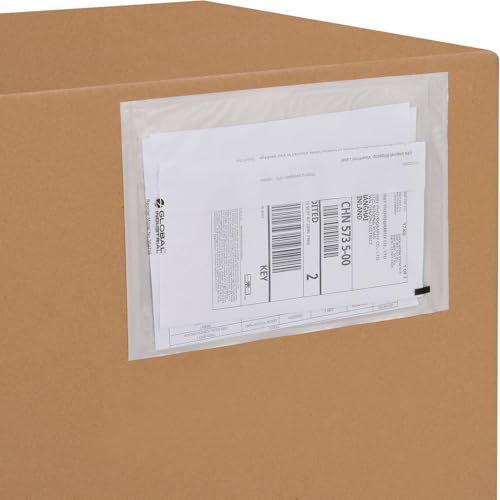 Global Industrial Side Opening Packing List Envelopes, 10"L x 7"W