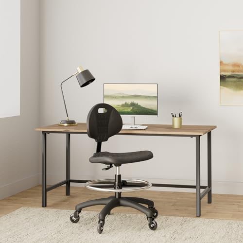Chair Master - ESD Anti Static Ergonomic Polyurethane Chair Adjustable Height Heavy Duty Easy to Clean for Research, Laboratory and Cleanroom (Rollerblade Style Rubber Casters, Medium Stool)