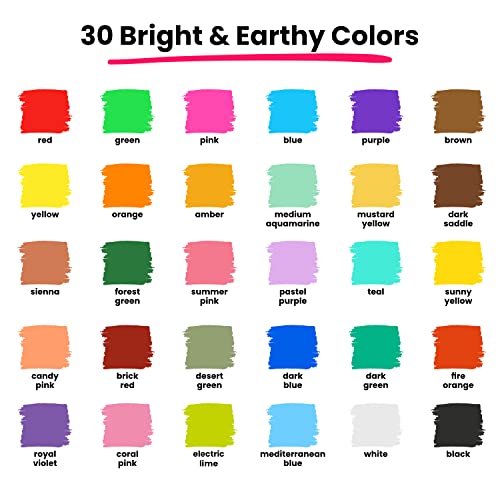 30 Chalk Markers Fine Tip (Neon & Pastel) Liquid Chalk Pens for Blackboard