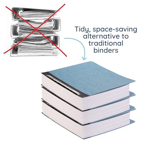 Blue Summit Supplies 25 Pressboard Report Covers, Side Fastener, Light Blue