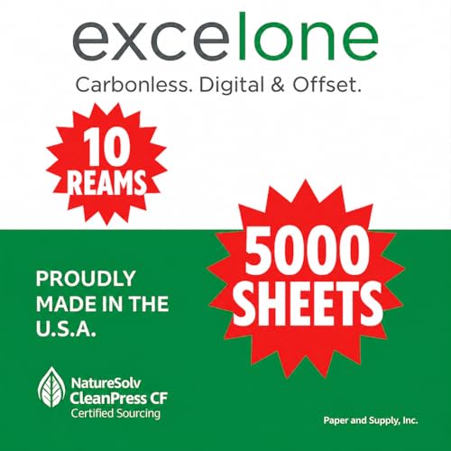 Alliance ExcelOne Carbonless Cut Print & Copy Paper, 10 Reams, Letter Size, 92 Brightness, 21 Lb, 2-Part Pink/White