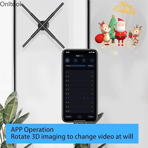 3D Fan Hologram Projector WiFi Remote Control 42-62cm Commercial Advertise Display Transmit Picture Video(P50)