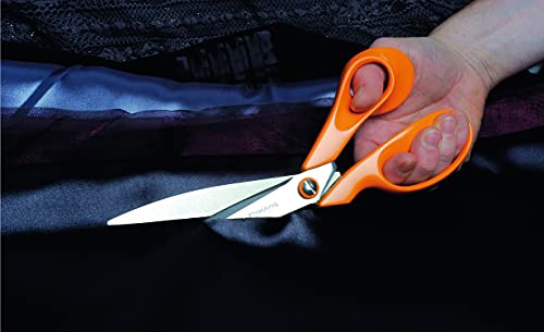 Fiskars Tailor Scissors, Length: 27 cm, Stainless Steel Blade/Plastic Handles, Orange, Classic, 1005145, 9.4 x 27 x 2.1 cm