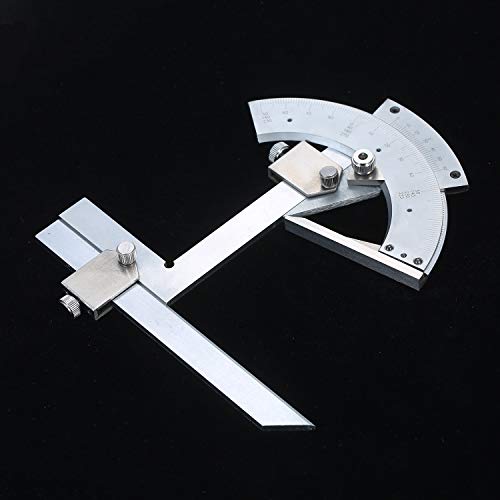 TEOYETTSF Professional Carbon Steel Universal Bevel Protractor 0-320°Accuracy Angle Finder Measuring Ruler Tool