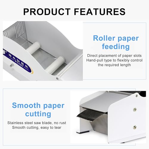 VNATWGOO Desktop Water Activated Tape Dispenser, with Stainless Steel Blade, Kraft Paper Packaging Tape Dispenser, for Shipping, Carton and Box Sealing