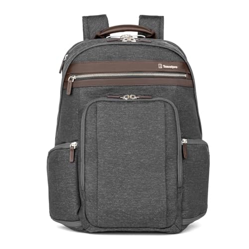 Travelpro Platinum Elite Business Laptop Backpack, Grey, 16-Inch