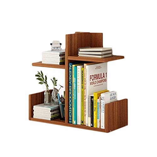 BINGQIAN Standing Bookcase Bookshelf Desktop Bookshelf Bookcase, Simple Storage Shelf Storage Rack, 40CM Double Layer Bookcases Desktop Book Stand