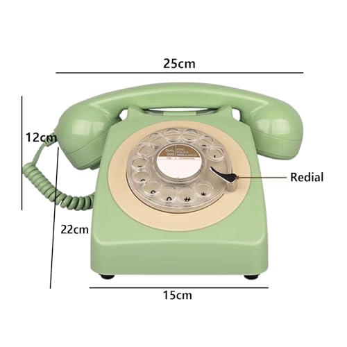 Retro Rotary Dial Phone 1980'S Vintage Corded Phone Antique Landline