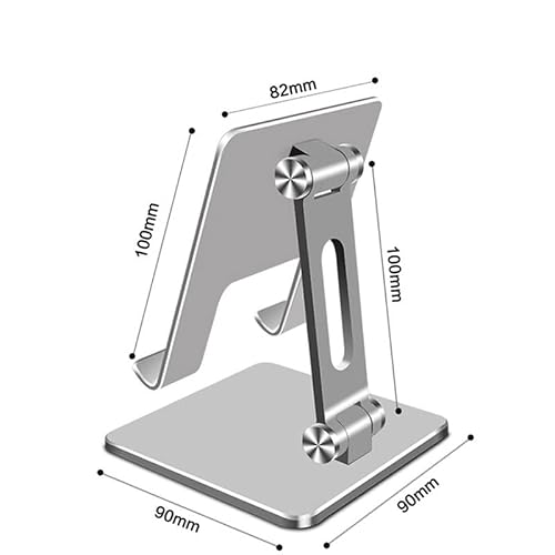 Metal Desk Mobile Phone Holder Stand Adjustable Desktop Tablet Holder Universal Table Cell Phone Stand (Color : White-Fruit peach5) (White Fruit Peach5)