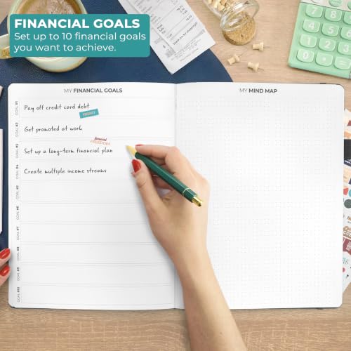 Clever Fox Budget Planner, Monthly Bill Tracker Book 8.3"x11" Black