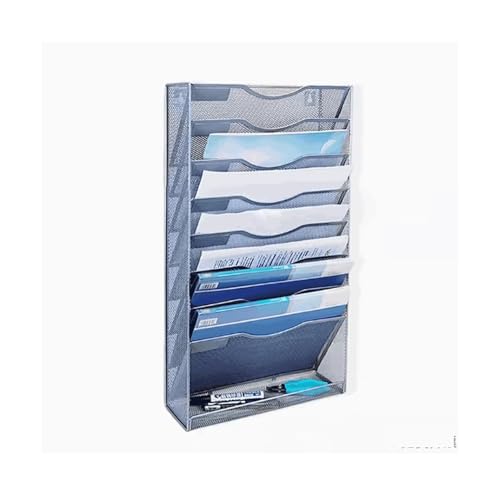 SUREK Large Capacity Wall-Mounted File Basket Large Capacity File Basket Iron File Basket Hanging File Box Desk File Organizer Shipshape