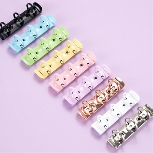 Ring Binder Mechanism 16 Pack Rings Clip A8 Paper Diary Multicolor