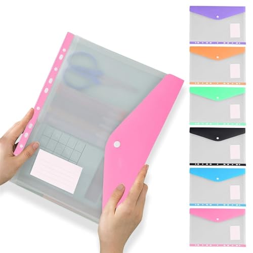 Filing Envelopes Multi-use Transparent Document Storage Frosted Bag File Bag Papers Pouch Folder for Office Home(Purple)